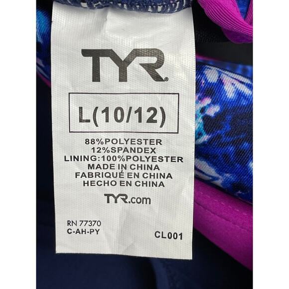 TYR Navy Tankini Top With Built In Bra Women's Size L 10/12 NWT - Picture 3 of 5